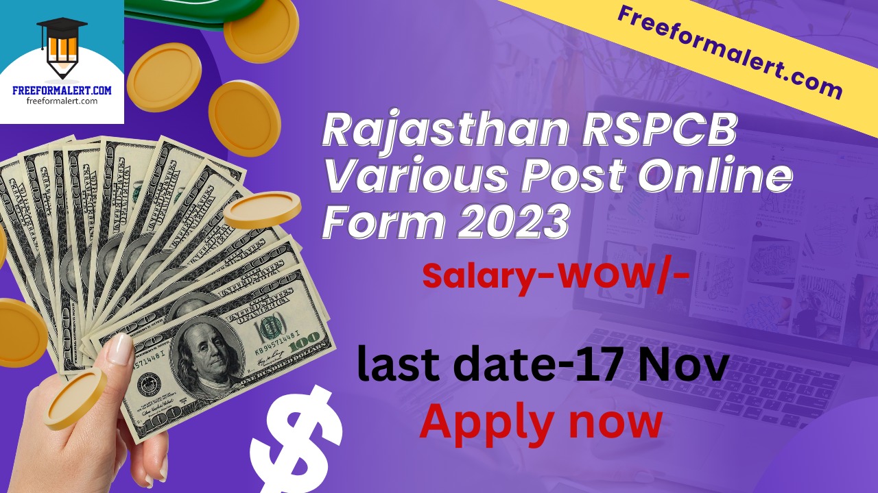 Rajasthan RSPCB Various Post Online Form 2023 for 114 Post Berojgarshala