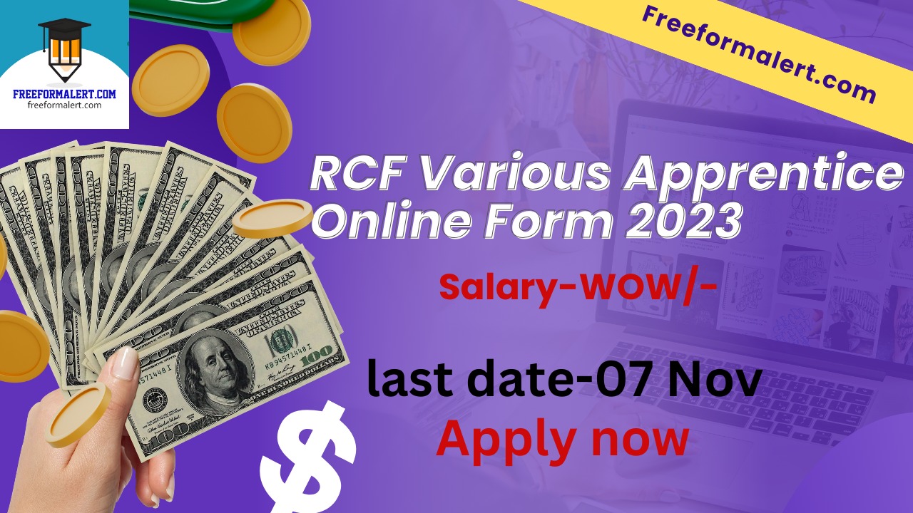 RCF Various Apprentice Online Form 2023 for 408 Post Berojgarshala