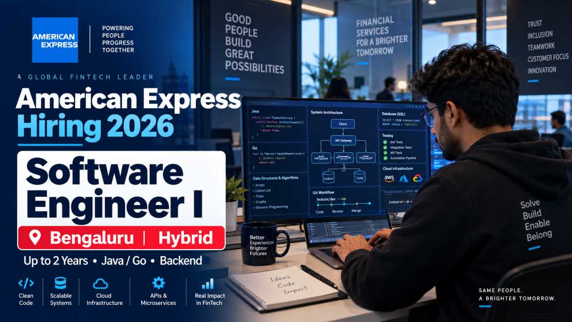 American Express Hiring 2026 – Software Engineer I in Bengaluru
