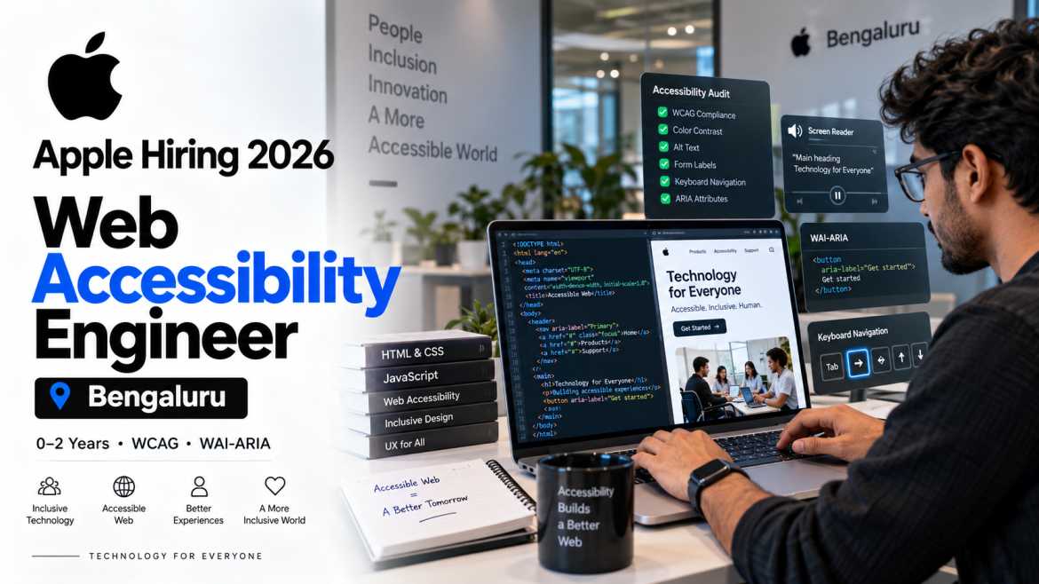 Apple Hiring 2026 – Web Accessibility Engineer in Bengaluru | 0–2 Years