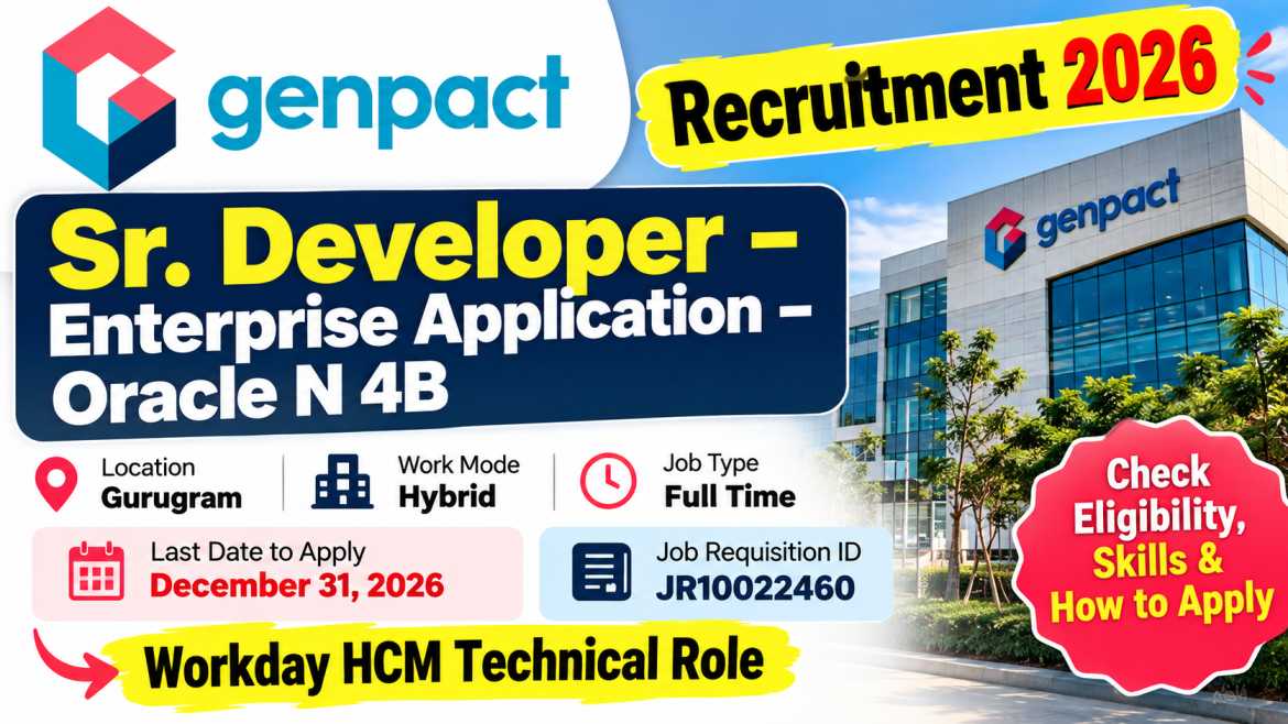 Genpact Recruitment 2026: Sr. Developer - Enterprise Application