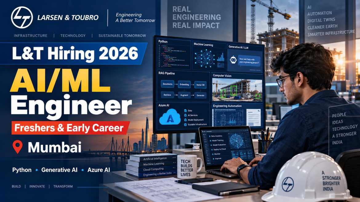 L&T AI/ML Engineer Jobs 2026 – Freshers in Mumbai | 0–2+ Years