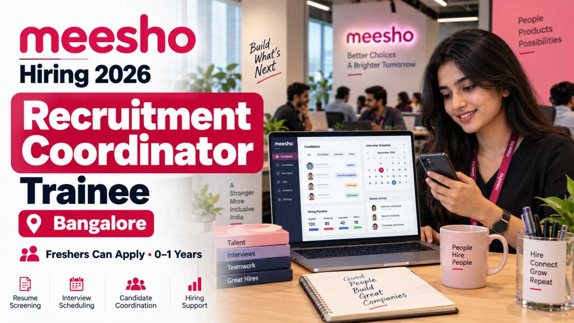 Meesho Hiring 2026 – Recruitment Coordinator Jobs in Bangalore