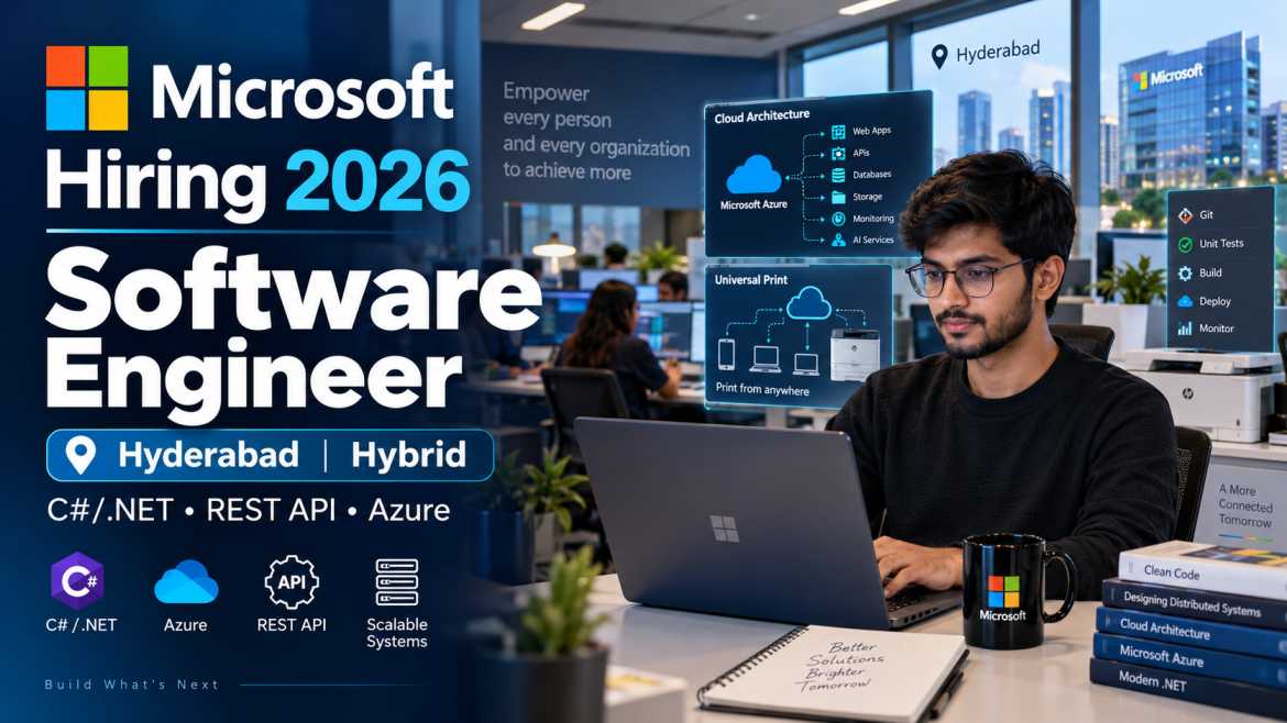 Microsoft Hiring 2026 – Software Engineer Jobs in Hyderabad