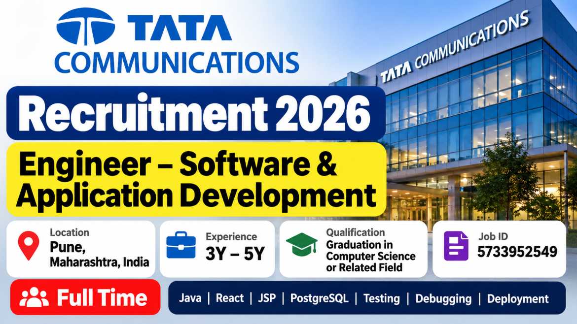 Tata Communications Recruitment 2026: Engineer Job in Pune