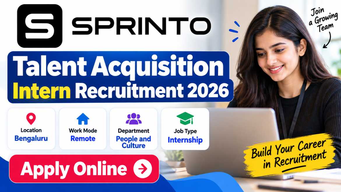 Sprinto Talent Acquisition Intern Recruitment 2026 – Apply Online